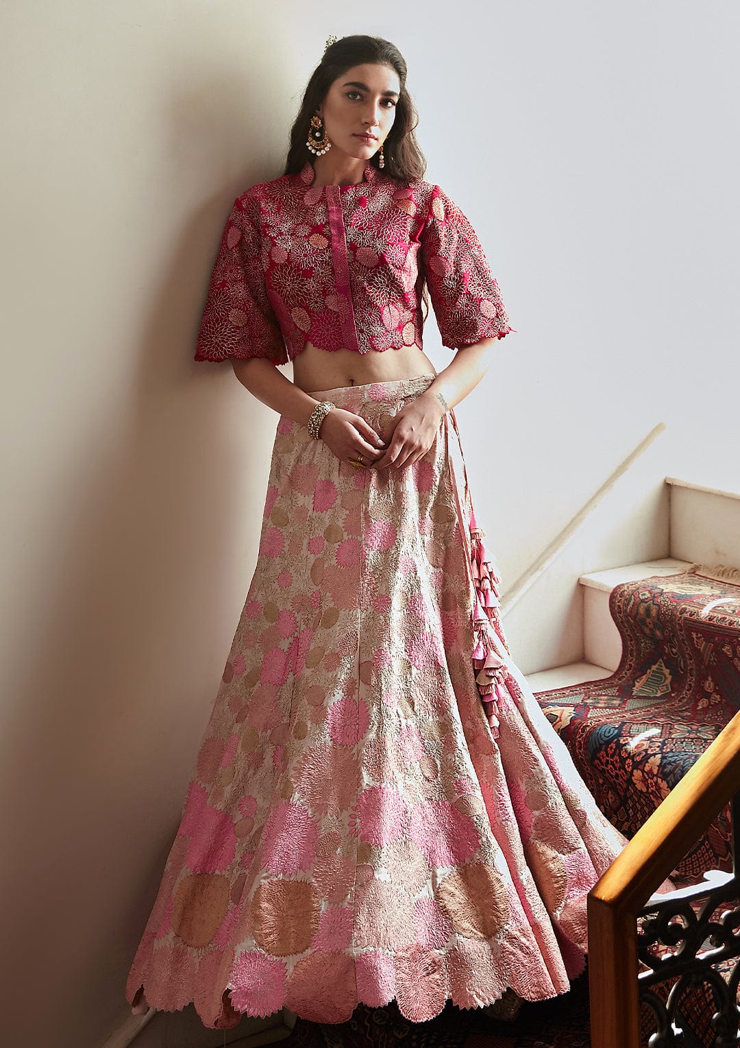 Applique lehenga